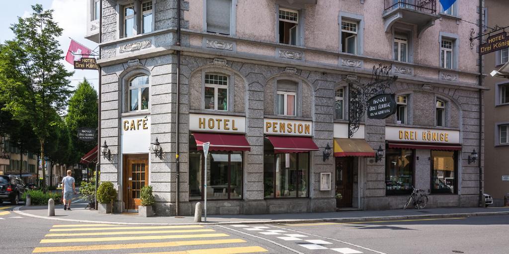 Hotel Drei Konige Lucerna Exterior foto